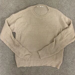Women's Crewneck Knit Sweater in Light Beige